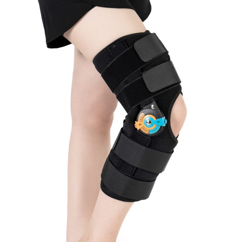 دعامة الركبة القابلة للطي لدعم immobilizer للركبة لآلام الركبة ACL MCL PCL التهاب المفاصل تمزق الغضروف المفصلي التعافي بعد العملية للرجال والنساء مثبتات جانبية تمزق الغضروف المفصلي orthosis (صغير)